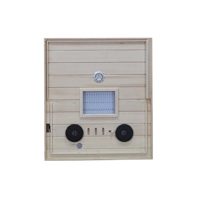 909MX Mini 1 Person Infrared Sauna 3 Sides Large glass panels