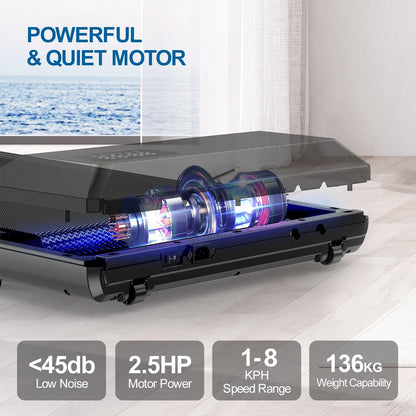 350lbs Treadmill for Home 2.5HP Treadmills Walking Pad LCD Digital Data Display 2in1 Walking Running Fitness Exercise Machine