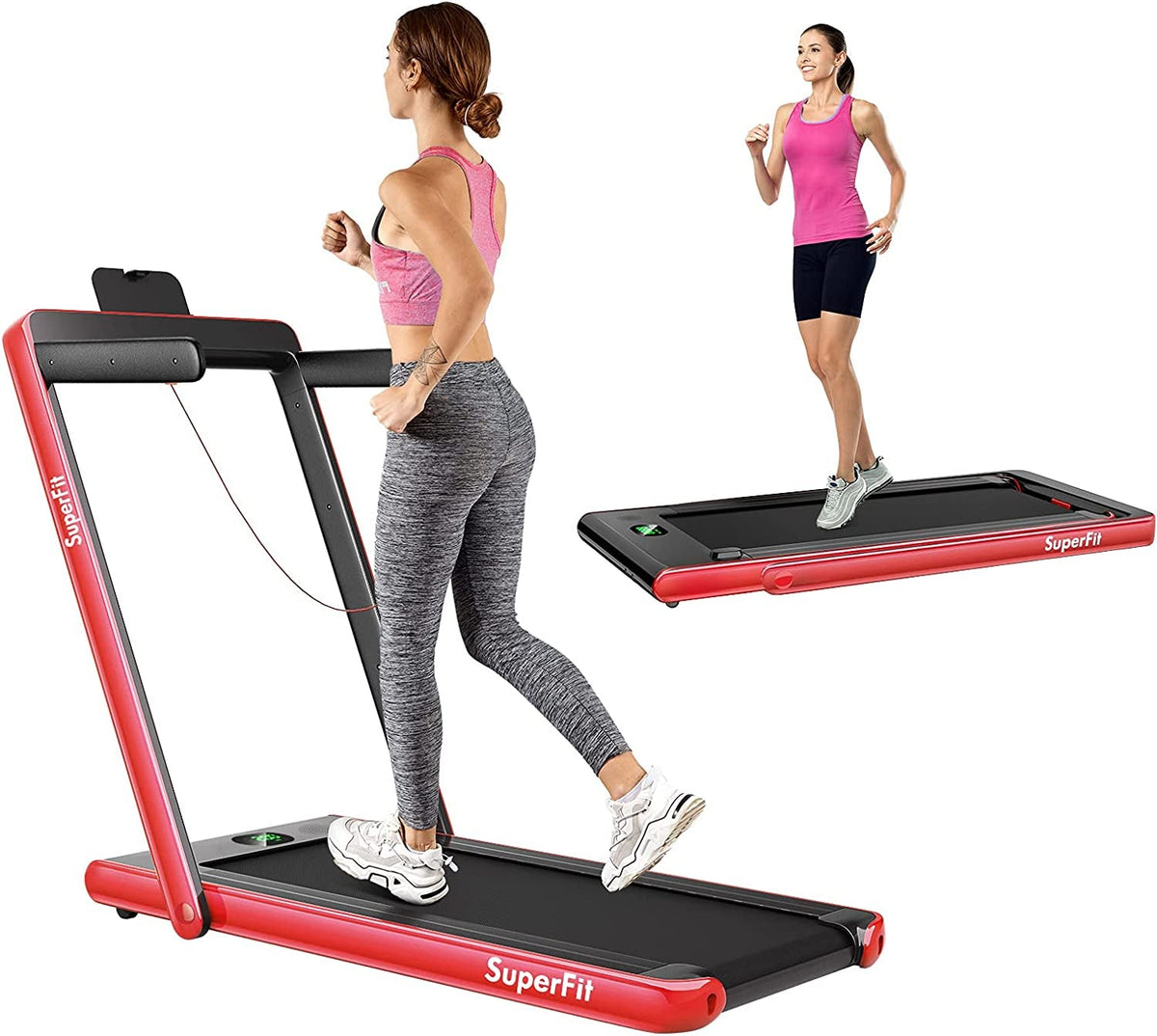 2.25HP 2 in 1 Folding Treadmill with APP Speaker Remote Control