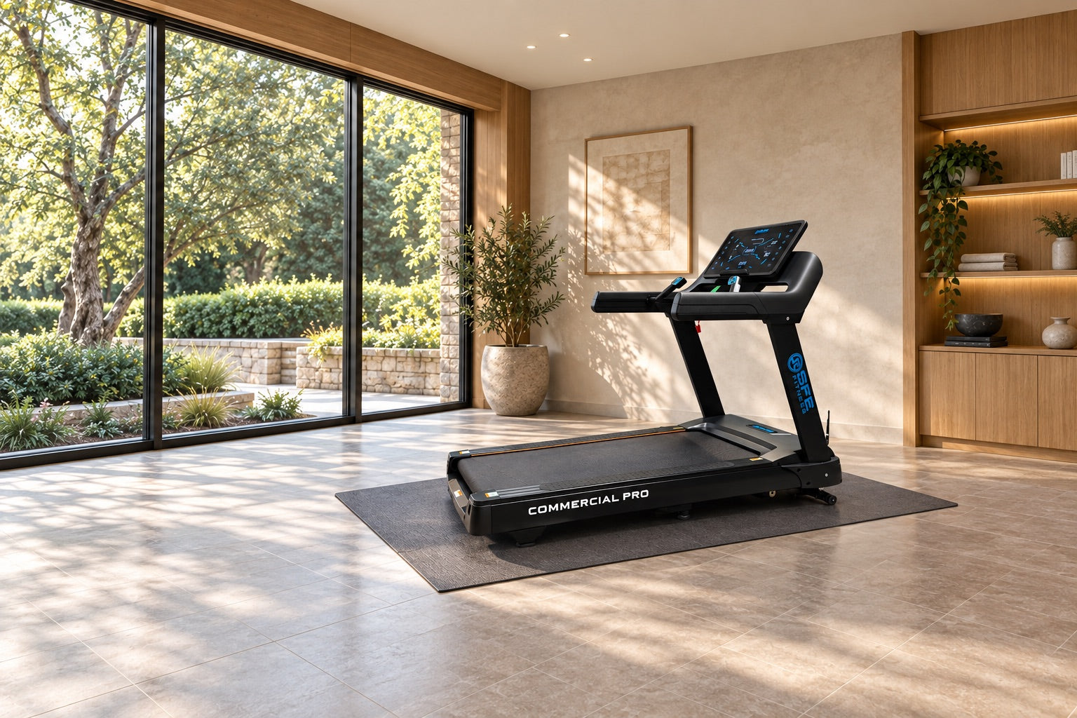 Treadmills in a home wellness setting